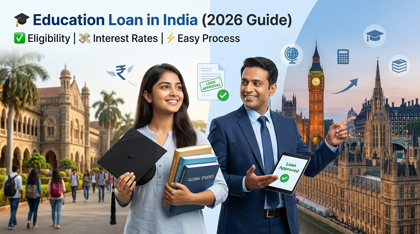 🎓 Education Loan in India: Eligibility, Interest Rates & Process (2026 Guide)